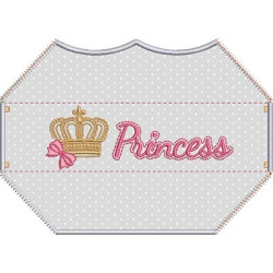 Diseño Para Bordado Mascarilla  3d Adulto Acabado Bordado Princess