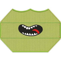 3D EMBROIDERED FINISH MASK MONSTER