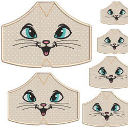 6 MASKS OF PROTECTION FROM XS TO XXL KITTEN