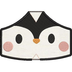 Matriz De Bordado 5 Máscaras De Proteção Do Pp Ao Gg Pinguim