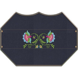 Embroidery Design 3d Embroidered Finish Mask Floral 3