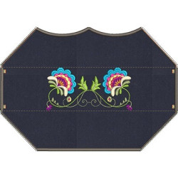 Embroidery Design 3d Embroidered Finish Mask Floral 4