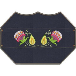 Embroidery Design 3d Embroidered Finish Mask Floral 5
