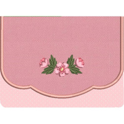 Diseño Para Bordado 3 Bolsas Soporte Máscara Floral 5