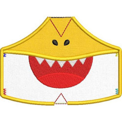 Embroidery Design 6 Masks Of Protection From Xs To Xxl Shark 6