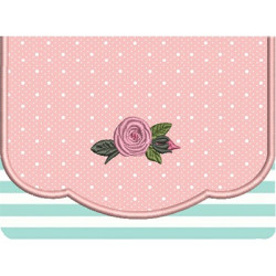 Diseño Para Bordado 3 Bolsas Soporte Máscara Floral 8