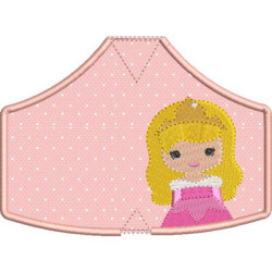 Diseño Para Bordado 5 Mascarillas De Protección Princesa 4 Xs A Xl