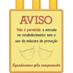 Matriz De Bordado Projeto De Aviso Para Portas 2