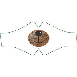 Diseño Para Bordado Paquete De Molde Mascarilla Infantil Oso