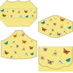 Embroidery Design Kit Bag + 4 Mask Models Butterflies