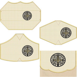 Matriz De Bordado Kit Bolsinha + 4 Máscaras Medalha De São Bento