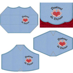 Matriz De Bordado Kit Bolsinha + 4 Máscaras Pastoral Do Dízimo