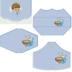 Embroidery Design Kit Bag + 4 Masks Boy Baptism