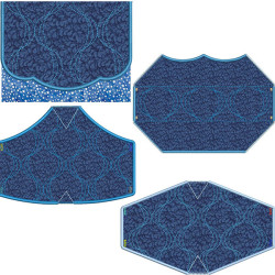 Matriz De Bordado Kit Bolsinha + 4 Máscaras Quilt 1