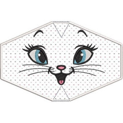 CHILD MASK CAT EMBROIDERED FINISH