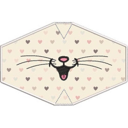 Embroidery Design Child Mask Cat Embroidered Finish