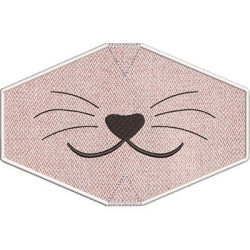 CHILD MASK CAT EMBROIDERED FINISH
