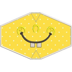 CHILD MASK SMILE EMBROIDERED FINISH