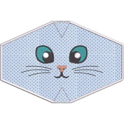 CHILD MASK CAT EMBROIDERED FINISH