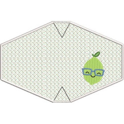 Matriz De Bordado 2 Máscaras Adulto Com Acabamento Bordado Limão
