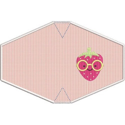 Embroidery Design 2 Adult Masks With Embroidered Finish Strawberry