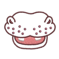 Diseño Para Bordado Cara Safari Hipopótamo