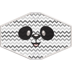 Matriz De Bordado Máscara Adulto Acabamento Bordado Panda