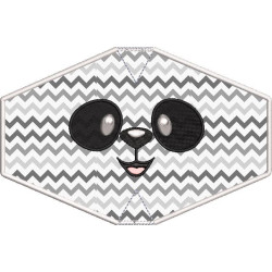 Matriz De Bordado Máscara Adulto Acabamento Bordado Panda