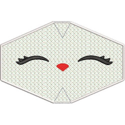 ADULT MASK EMBROIDERED FINISH SMILEY 1
