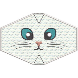 ADULT MASK EMBROIDERED FINISH KITTEN