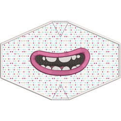 ADULT MASK EMBROIDERED FINISH SMILE 4