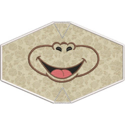 Embroidery Design Adult Mask Embroidered Finish Monkey