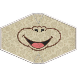 ADULT MASK EMBROIDERED FINISH MONKEY