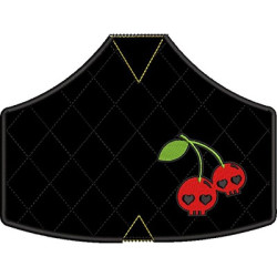 Embroidery Design Mask Adult L Anatomic Skull Cherries