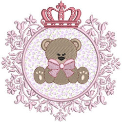 Diseño Para Bordado Urso En La Moldura Aplicada 3