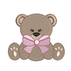 Embroidery Design Bear With Large Tie 2