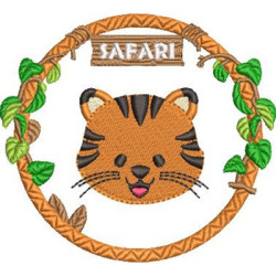 Embroidery Design Tiger On The Safari Frame