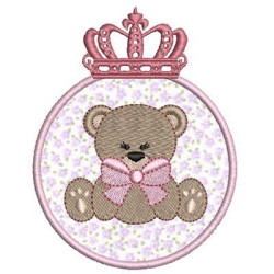 Diseño Para Bordado Marco Aplicado Con Oso Hembra 3