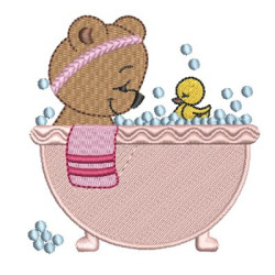 GIRL BEAR IN BATH