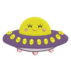 Embroidery Design Cute Flying Disc
