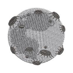 Embroidery Design Moon