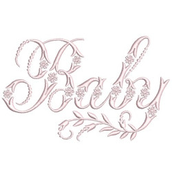 Embroidery Design Delicate Baby Writing