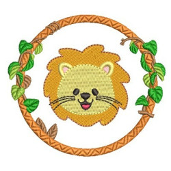 Diseño Para Bordado León En Marco