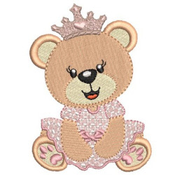 Matriz De Bordado Ursa Princesa