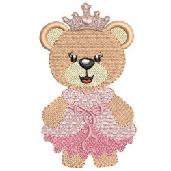 Embroidery Design Princess Bear 2