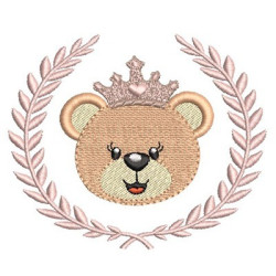 Matriz De Bordado Princesa Ursa Na Moldura 3