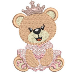 Embroidery Design Princess Bear 4