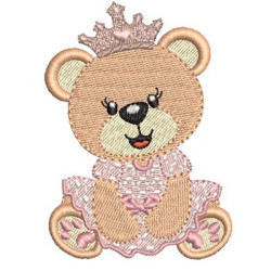 Matriz De Bordado Ursa Princesa 4