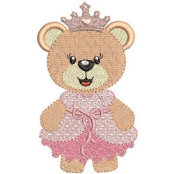 Embroidery Design Princess Bear 5