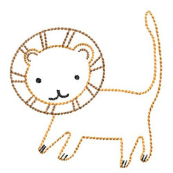 Embroidery Design Contoured Lion 1